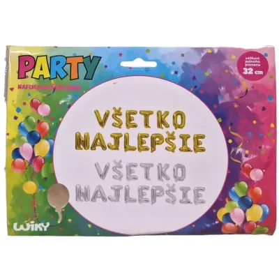 Nafukovací balón ,,Všetko najlepšie" 32cm - náhodná