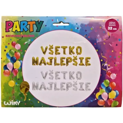 Nafukovací balón ,,Všetko najlepšie" 32cm - náhodná