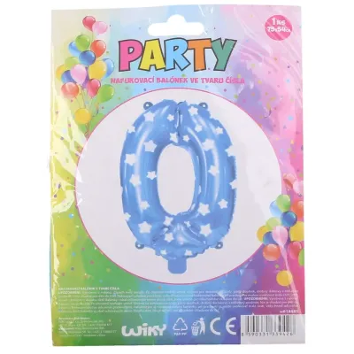 Nafukovací balón modrý s hviezdami, číslo.0