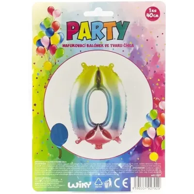 Nafukovací balónik v tvare čísla 0.