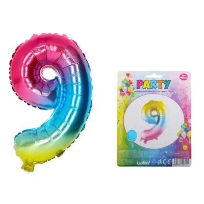 Nafukovací balónik v tvare čísla 9.