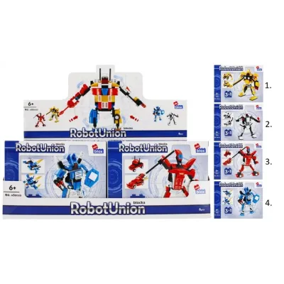 Stavebnica Alleblox RobotUnion 105-115ks/4druhy - 1