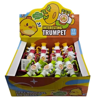 Trúbka kuriatko 13cm - žltá