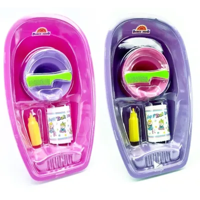 Vanička pre bábiky s doplnkami 40cm - ružová