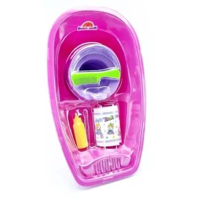 Vanička pre bábiky s doplnkami 40cm - ružová