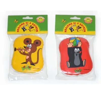 Vankúšik pískací Krtko 12x9cm - žltá