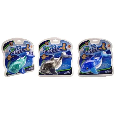 Veľryba na potápanie s efektami 15cm - tyrkysová