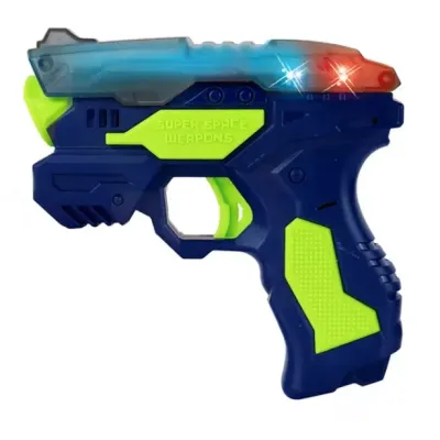 Vesmírna pištoľ s projektorom a efektami 12cm - žltá