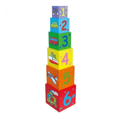 Viga Drevené kocky 6ks