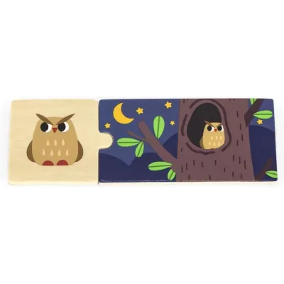 Viga Drevené puzzle zvieracie domovy