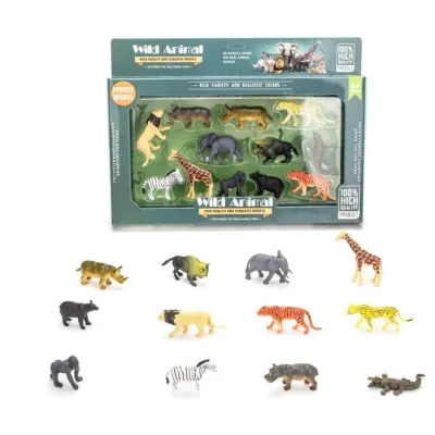 Divoké zvieratká sada figúrok 12ks