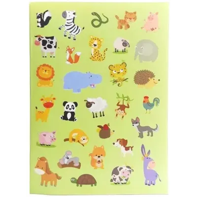 Farebné zvieratká omaľovánka s nálepkami