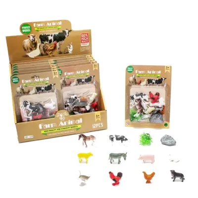 Zvieratká na farme sada figúrok 12ks/6cm