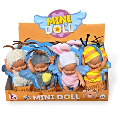 Bábätko v dupačkách s motívmi zvieratiek 12cm - zajac