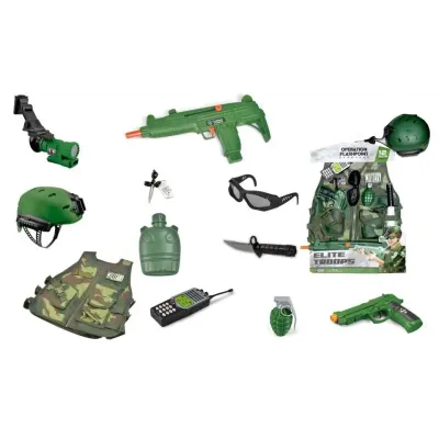 Vojenská sada s prilbou