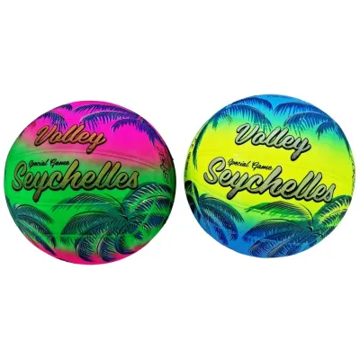 Volejbalová plážová lopta Beach Volley Seychelles 21cm - modrá–žltá