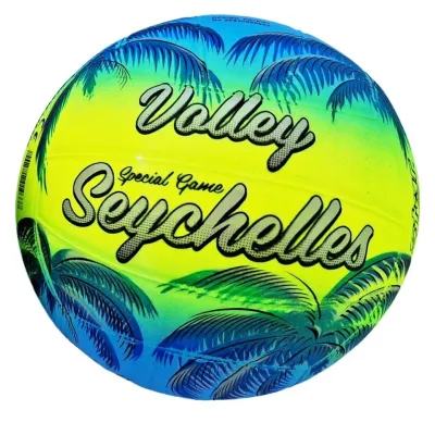 Volejbalová plážová lopta Beach Volley Seychelles 21cm - modrá–žltá