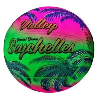 Volejbalová plážová lopta Beach Volley Seychelles 21cm - modrá–žltá