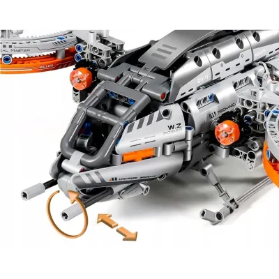 Vrtuľník mechanická stavebnica 817 dielikov