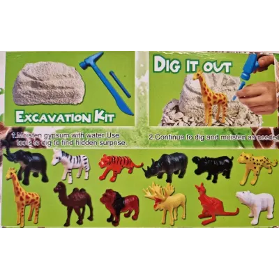 Vykopávka zviera malý archeológ sada