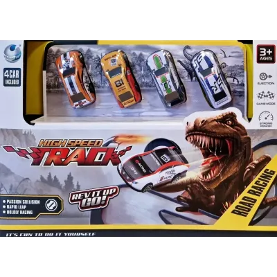 Vystreľovacia dráha 45cm dino so 4 autami