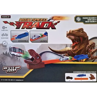 Vystreľovacia dráha 45cm dino so 4 autami