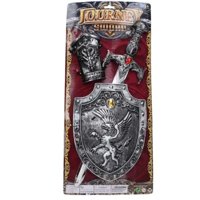 Zbrane nátepník, štít, meč 50cm