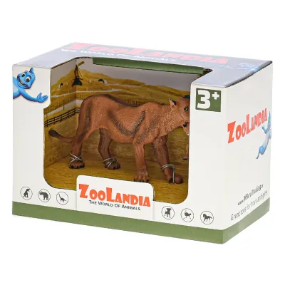 Zoolandia lev/levica s mláďatom 13cm v krabičke - lev