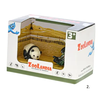 Zoolandia panda s mláďaťom 4,5-10cm 2druhy v krabičke