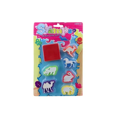 Razítka s poduškou zvieratká 6ks