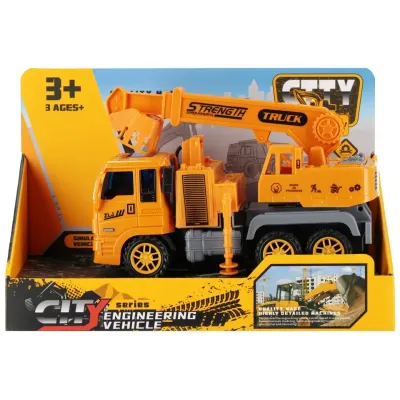 Stavebné auto so žeriavom Truck 18cm