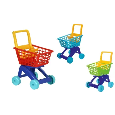 Detský nákupný vozík 59cm - modrá