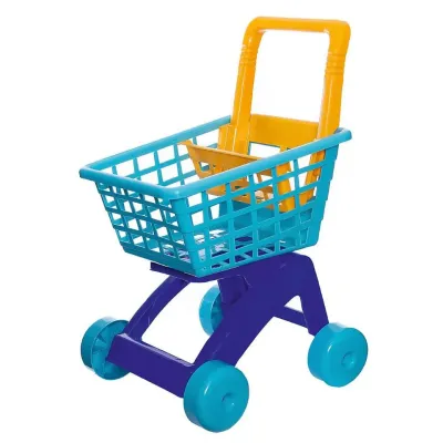 Detský nákupný vozík 59cm - modrá
