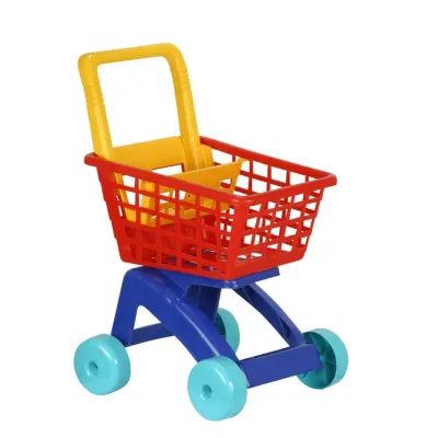 Detský nákupný vozík 59cm - modrá