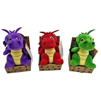 Drak plyšový 13cm - červená