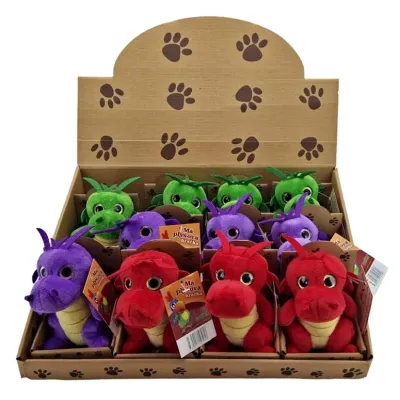 Drak plyšový 13cm - červená