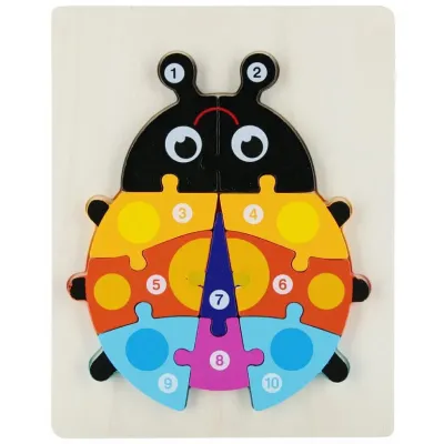 Drevená skladačka lienka 18x23cm