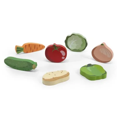 Drevená vkladačka zelenina 