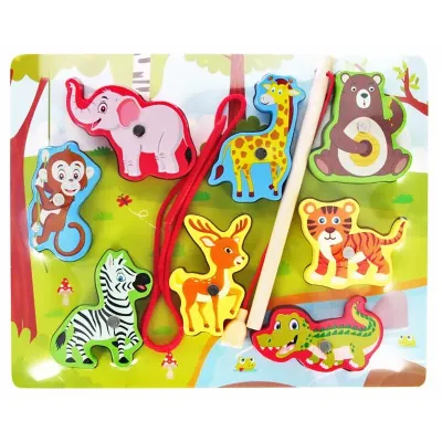 Drevené puzzle na magnet ZOO