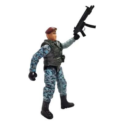 Figúrka vojaka so zbraňou Special Forces 10cm - baretka