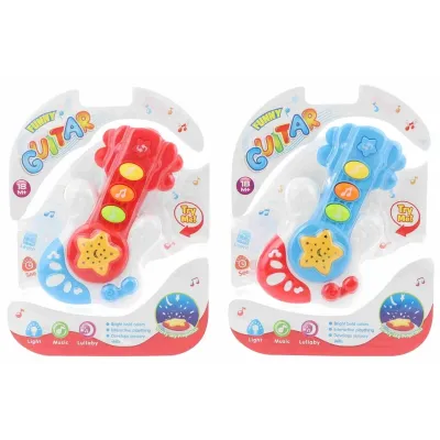 Gitara na batérie 15cm,2farby - modrá