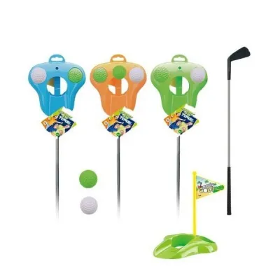 Golfová sada palicu s loptičkami a jamkou 62cm - modrá