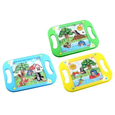 Guľôčková hra krtko veľká 20x15x1cm - žltá