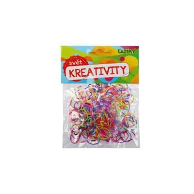 Gumičky zapletacie pruhované 200ks