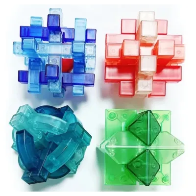 Hlavolam 7cm 4druhy - modrá