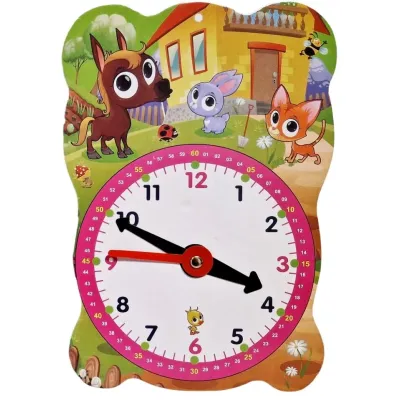 Hodiny papierové 25,5x18cm - zelená