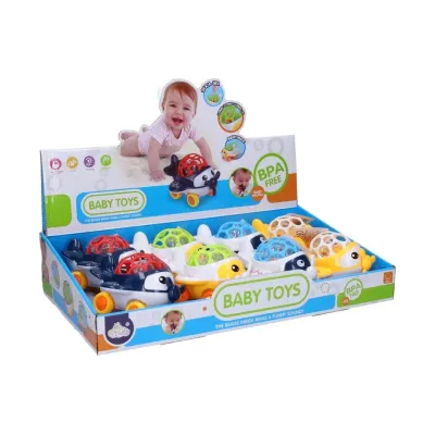 Hrkálka lietadlo 11cm - modrá