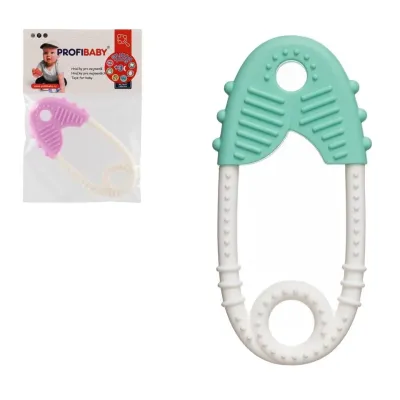 Hryzátko špendlík silikón 11,5cm - modrá