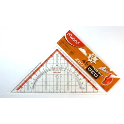 Pravítko trojuholník 45°/177 MAPED Technik 26 cm s držadlom O