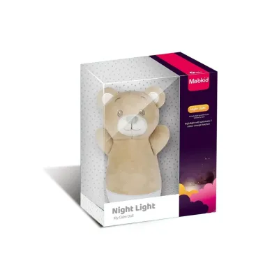 Lampička nočná plyšová Macko uspávač 15cm